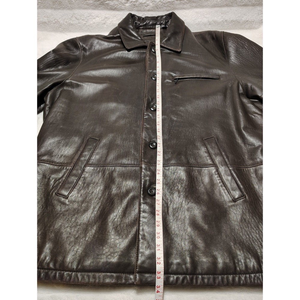 Roundtree Yorke Brown Soft Leather Lambskin Jacket Mens XL Urban Retro Classic - Picture 2 of 15